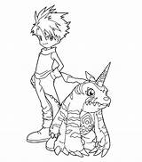 Coloring Digimon Pages Tamers sketch template