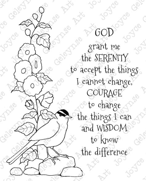full serenity prayer coloring page pages sketch coloring page