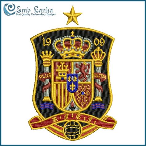 spain national football team logo embroidery design emblanka