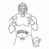 Coloring Rey Mysterio Pages Mask Getcolorings Printable Randy Color sketch template