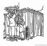Sukkot Coloring Pages Succah Xcolorings 662px 76k Resolution Info Type  Size Jpeg sketch template