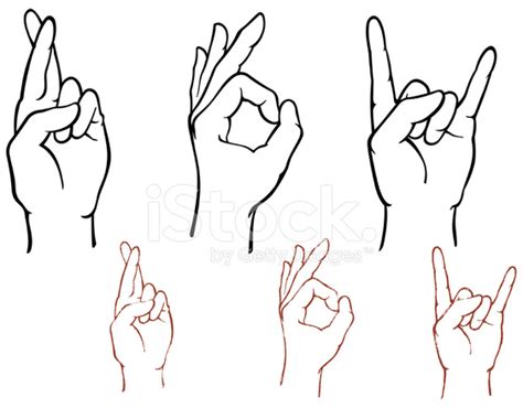 hand signs set stock vector freeimagescom