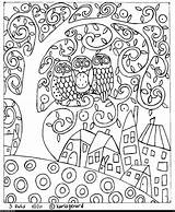 Primitive Coloring Pages Getcolorings Rug Hooking Craft sketch template