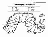 Caterpillar Hungry Color Number Kindergarten Activities Grade Arts Preview Teacherspayteachers sketch template