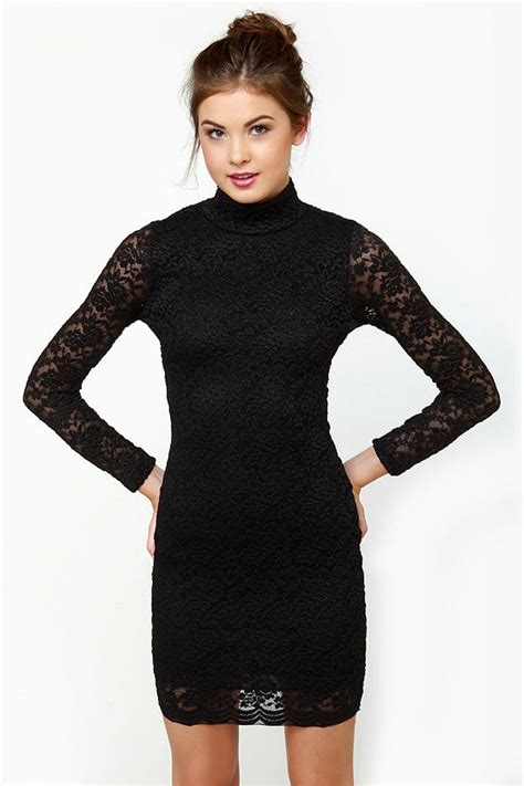 cute black dress lace dress long sleeve dress 44 00 lulus