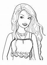 Barbie Coloring Pages Printable Getcolorings Color sketch template