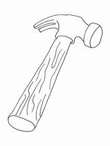 Hammer Coloring Pages Construction sketch template