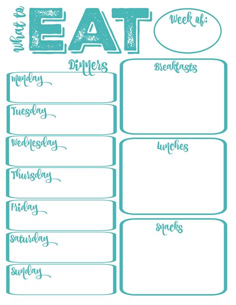 pantry makeover  printable weekly meal planner  shopping list