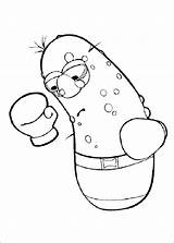 Coloring Pages Veggie Tales Pickle Goliath Veggietales Printable Color Pickles Print Kids Sheets Others Getcolorings Cartoons Getdrawings sketch template