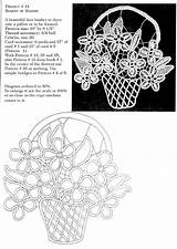 Lace Romanian Point Cu Macrame Posta Carte Astazi Voi Si Basket Flowers Crochet sketch template