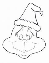 Grinch Face Coloring Pages Printable Getcolorings Print sketch template
