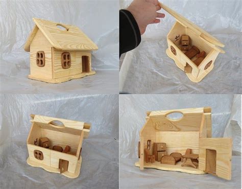 handmade wooden dollhouse organic natural wooden dollhouse waldorf montessori handcrafted