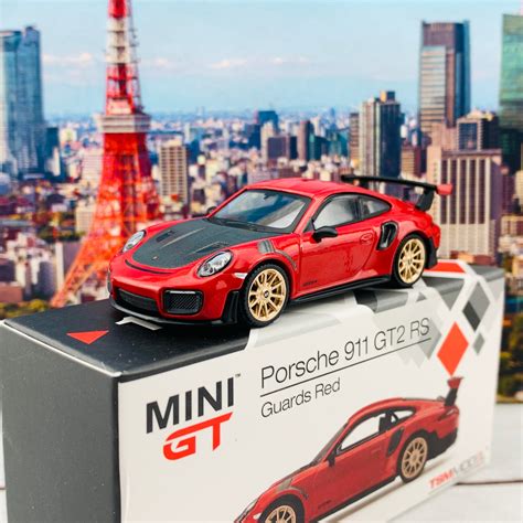 mini gt  porsche  gt rs guards red lhd taiwan exclusive mgt tokyo station