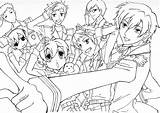 Host Ouran Lineart Ohshc sketch template