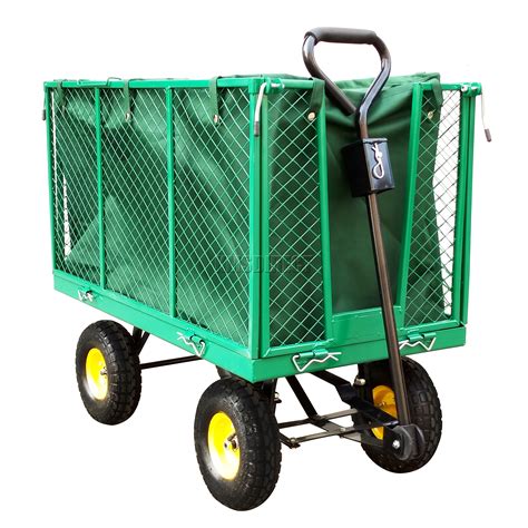 foxhunter heavy duty medium size garden trolley cart wheelbarrow