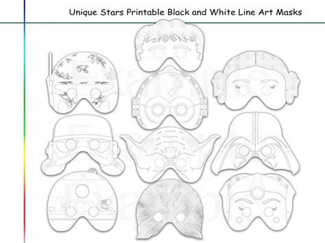 star wars paper masks google search coloring pages space black