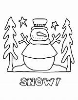 Coloring Snow Snowy Pages Printable Getcolorings Color Sheet sketch template