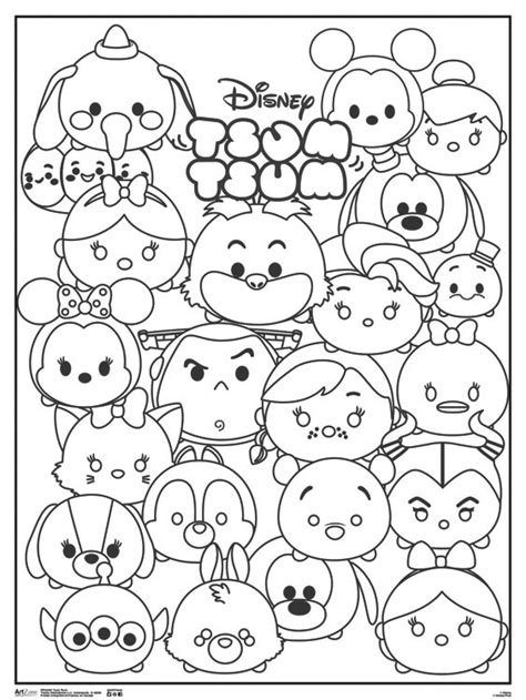 disney tsum tsum coloring pages  getcoloringscom  printable