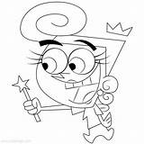 Fairly Oddparents Wanda Cosmo Timmy Trixie Tang sketch template