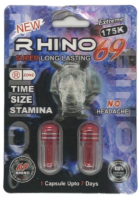 Rhino 69 175k Male Sexual Supplement Enhancement Double