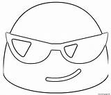Sunglasses Emoji Coloring Google Pages Printable sketch template