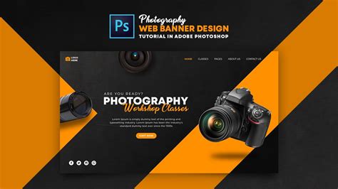 design photography classes web banner adobe photoshop tutorial