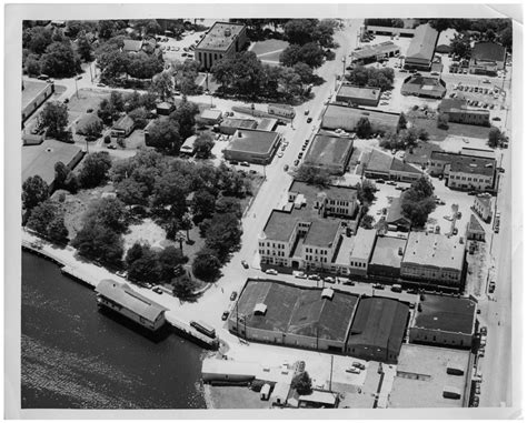 aerial view  downtown orange texas  portal  texas history