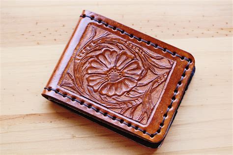 hand tooled mens wallet iucn water