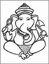 Ganesh Ganesha Ganpati Gods Shiva Hindu Goddesses Getdrawings Chaturthi Colouring Bal sketch template