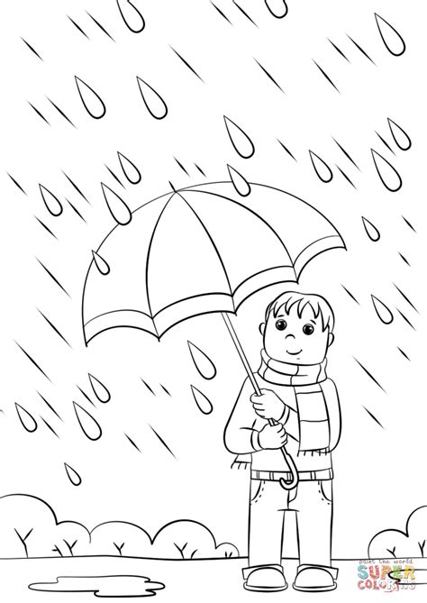 creative image  rain coloring page davemelillocom