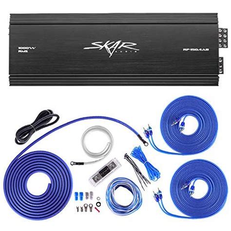 skar audio rp ab   watt  channel car amplifier   gauge ofc amp wiring kit bundle