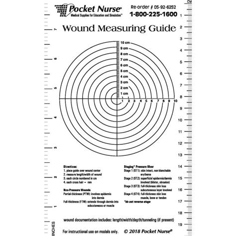 pocket nurse wound measuring guide