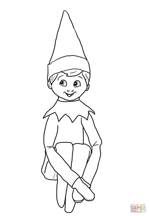 girl elf   shelf coloring pages     interested  coloring pages