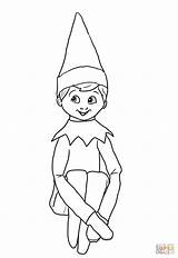 Elf Shelf Coloring Clipart Pages Christmas Printable Print Reindeer Elves Girl Santa Sheets Colouring Printables Drawings Boy Cliparts Kids Databases sketch template