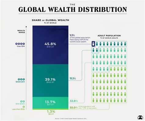 simple chart reveals  distribution  global wealth