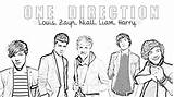 Direction Pages Coloring Print Printable Girls Members 1d Sheets Lyrics Colouring Band Niall Harry Horan Styles Coloringbook4kids sketch template