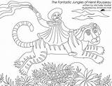 Rousseau Henri Jungles Haring sketch template
