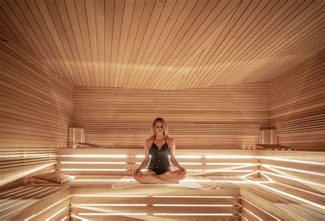 scandinavian baths silence  golden outdoor sauna spa design house