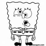 Funny Coloring Pages Cartoon Printable Spongebob Face Print Kids Silly sketch template