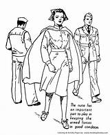 Coloring Pages Nurse Forces Armed Army Nursing School Kids Labor Women Navy Sheet Holiday Colouring Nurses War Adults Gif Printable sketch template