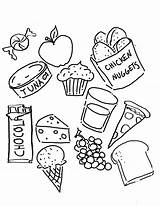 Comida Chatarra Alimentos Saludable Nutritiva Sana Imagui Alimenticios Preescolar sketch template