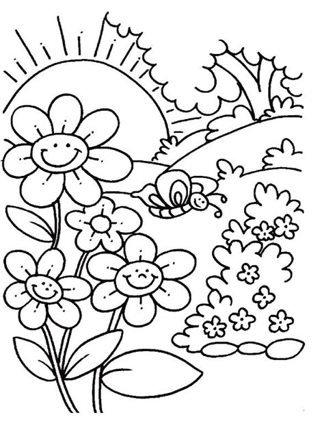 spring coloring pages  coloring pages  kids