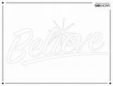 Believe Coloring Printable Pages Template sketch template