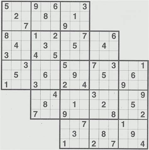 overlapping sudoku sudoku printable