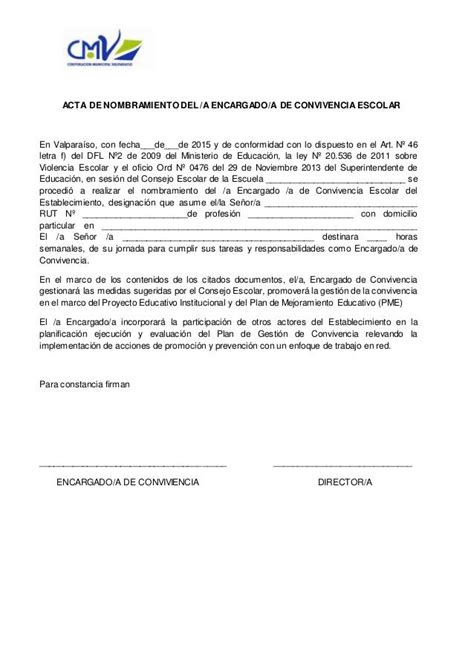 Carta De Nombramiento