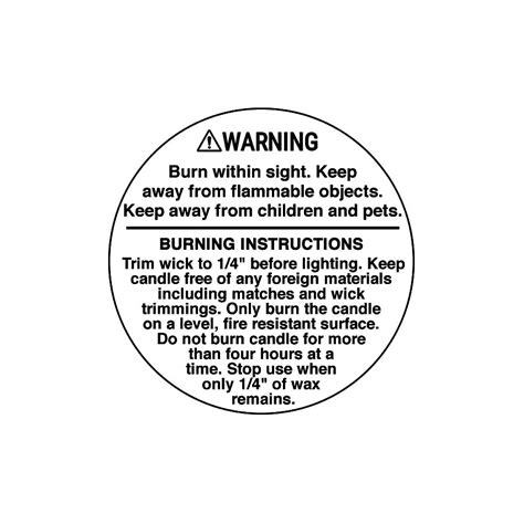 candle warning labels   candlescience