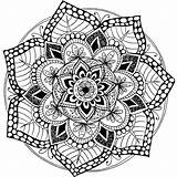 Coloring Mandala Pages Adults Printable Advanced sketch template