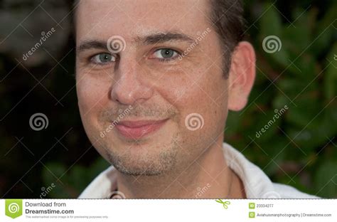 Man With Green Eyes Stock Image Image Of Calm Portrait
