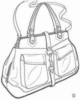 Bag Bags Drawing Tas sketch template