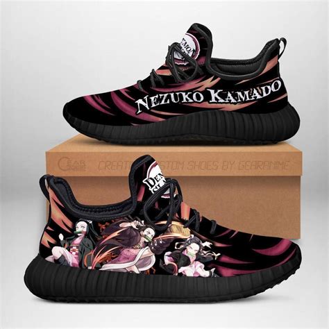 nezuko sneakers demon blood arts custom anime demon slayer shoes gear